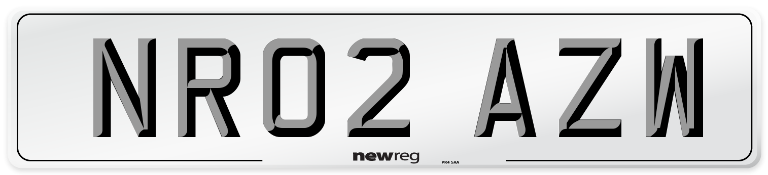 NR02 AZW Number Plate from New Reg